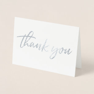 Dorée Carte de remerciements de Merci réel