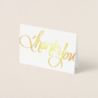 Dorée Carte de remerciements Gold Foil - Calligraphie ma