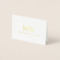 Carte de vacances professionnelle avec monogramme 