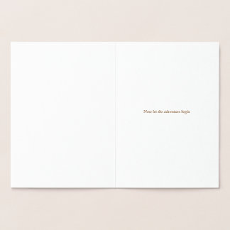 Dorée Carte de voeux Eban Adinkra mariage Foil