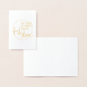 Dorée Carte de voeux Feve My Love Foil