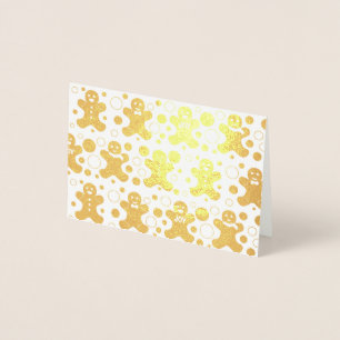 Dorée Carte de voeux Hommes Gingerbread