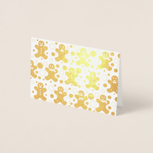 Dorée Carte de voeux Hommes Gingerbread (Devant)