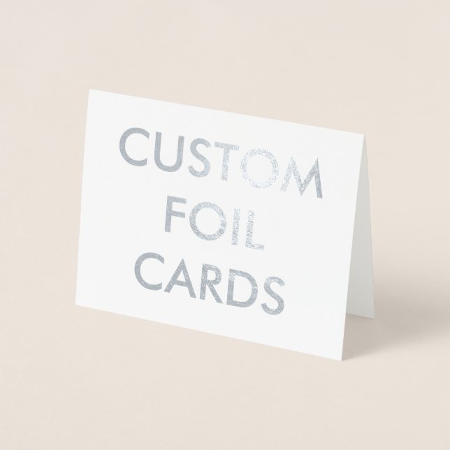 Dorée Carte de voeux personnalisée en argent (Devant)