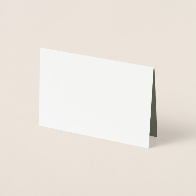 Dorée Carte en feuille de mousse verte - Personnalisable (Devant)