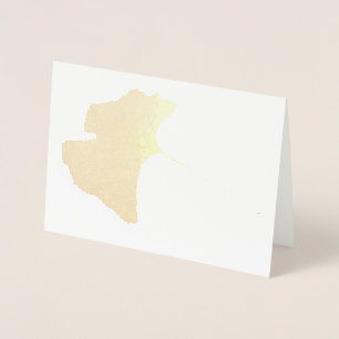 Dorée Carte feuille Ginkgo Biloba