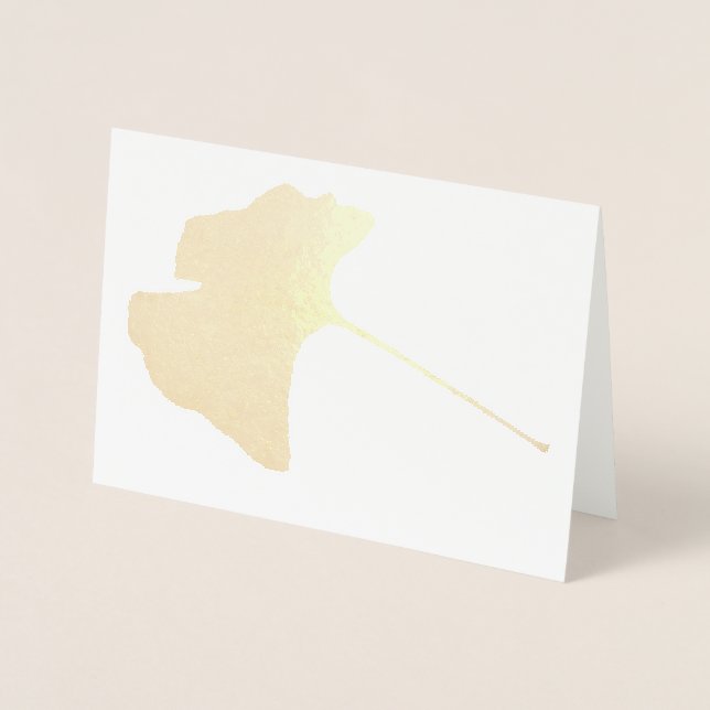 Dorée Carte feuille Ginkgo Biloba (Devant)