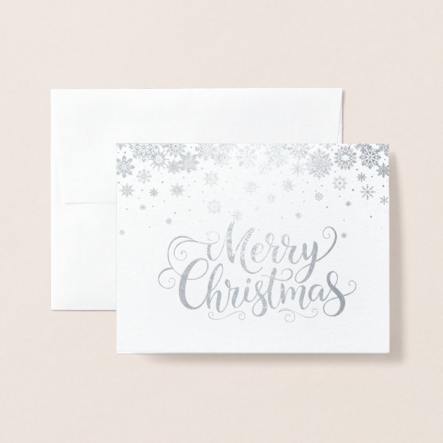 Dorée Carte Foil de Noël (Devant avec enveloppe)