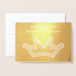 Dorée Carte foil de réalisation suprême
