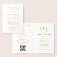 Carte Foil Mariage Flore Simple