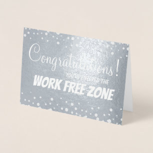 Dorée Carte Foil personnalisée sans travail de retraite