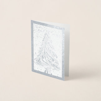 Dorée Carte Foil tourbillonnant Christmas Tree