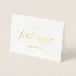Dorée Carte Gold Foil   à mon père le jour de mon mariag