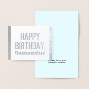 Dorée Carte "HEUREUX ANNIVERSAIRE", Gritty