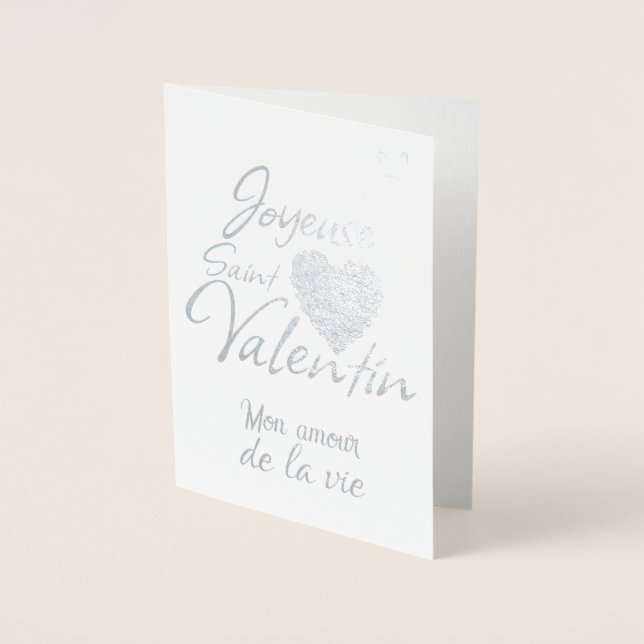 Dorée Carte Saint-Valentin / Papier métallisé (Devant)