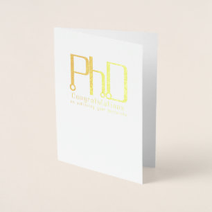 Dorée Docteur doctorat en philosophie carte de félicitat