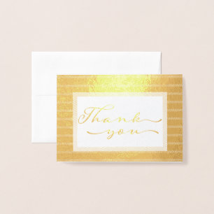 Dorée Élégant Carte de remerciements Gold Foil