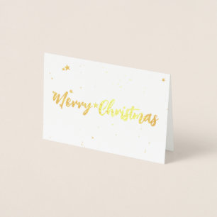 Dorée Elégante carte de fiole de Noël Joyeux Or