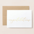Félicitations Gold Foil Minimaliste Carte de félic