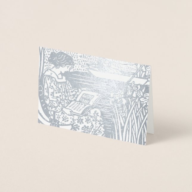 Dorée Femme lisant la carte Foil (Devant)