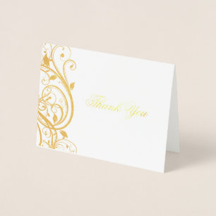 Dorée Gold Foil Anniversaire Merci Carte de note de reme