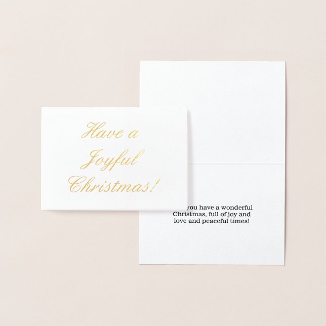 Dorée Gold Foil "Ayez un joyeux Noël !" Carte (Affichage)