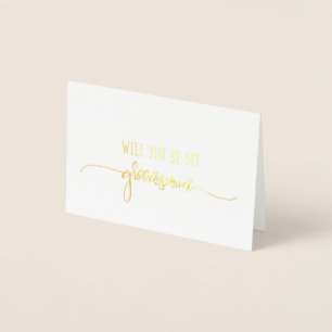 Dorée Gold Serez-Vous Ma Carte De Mariage Du Groomsman