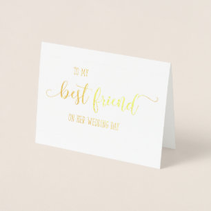 Dorée Gold To My Best Friend sur sa carte de jour de mar
