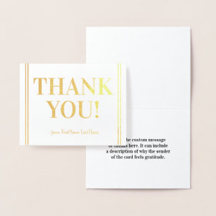 Dorée Huile d'or personnalisée "MERCI" ! Carte