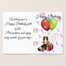 Joyeux anniversaire Carte Foil