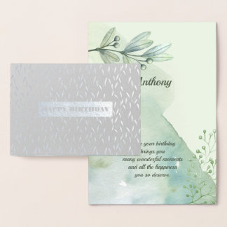 Dorée Joyeux anniversaire. Véritable huile | Carte Water