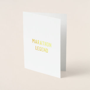 Dorée Marathon Legend félicitations bonne carte de chanc