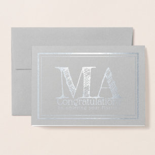 Dorée Master of Art - carte de félicitations argent