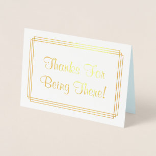Dorée "Merci D'Être Là !" Carte de vœux