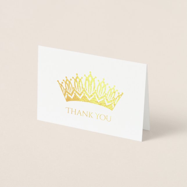 Dorée Mini carte couronne (Devant)