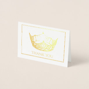 Dorée Mini carte de note Miss America Style Foil Crown
