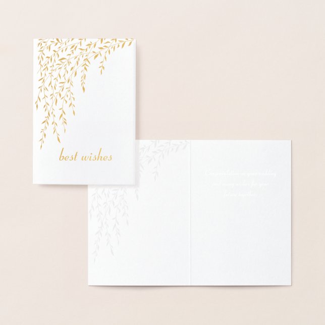 Dorée Mini carte Mariage Willow (Affichage)