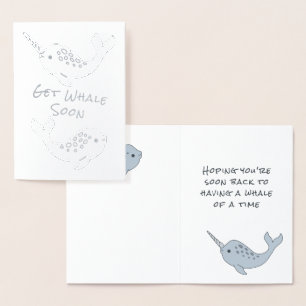 Dorée Narwhal Obtenir Baleine Bientôt Carte Foil