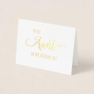 Dorée Or à ma tante sur ma carte de jour de mariage