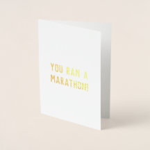 You Ran a Marathon félicitations carte chance