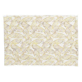 D'oreillers Housse de couette feuille en or de palme Jungle