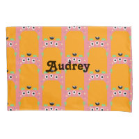 Housse de Coussin Nom Orange Monstre Mignon