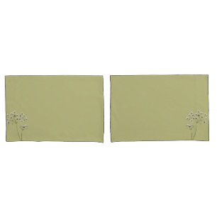 D'oreillers Housse de coussin paire paradis floral vert