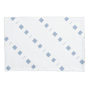 D'oreillers Housse de coussin rayée blanche et bleue
