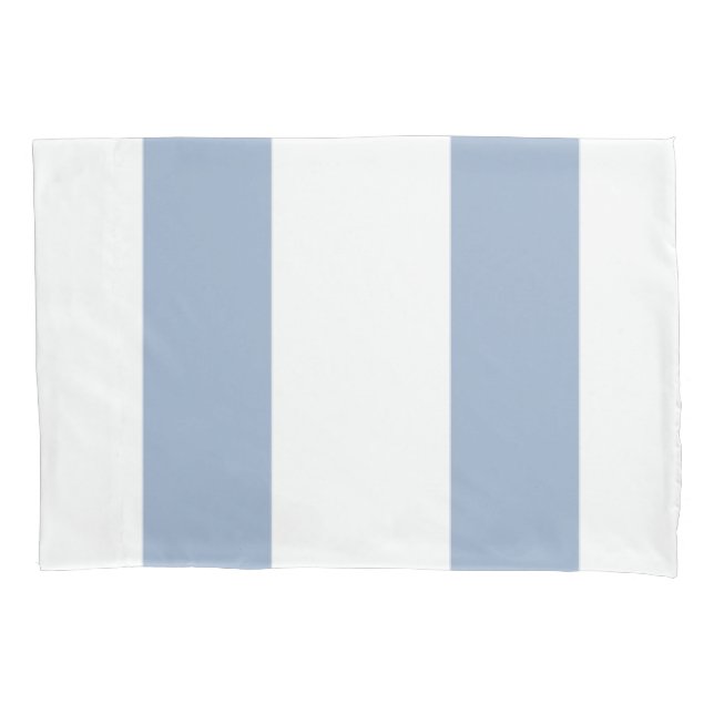 D'oreillers Housse de Coussin Rayée Blanche et Bleue (devant)
