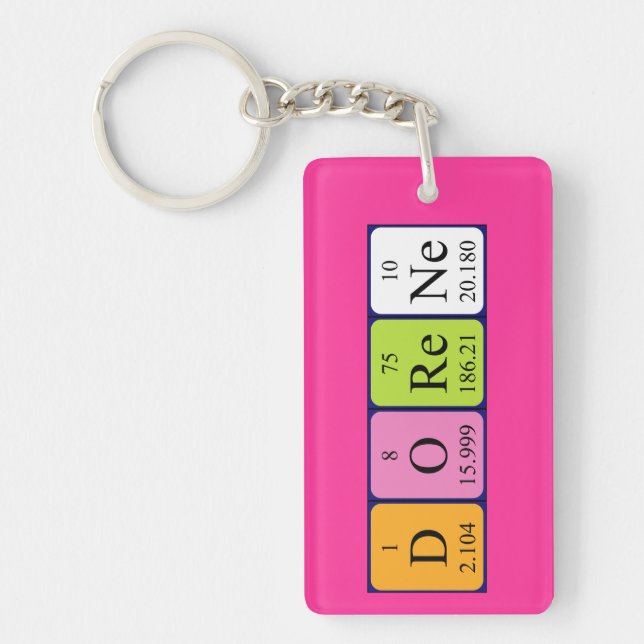 Dorene periodic table name keyring (Front)