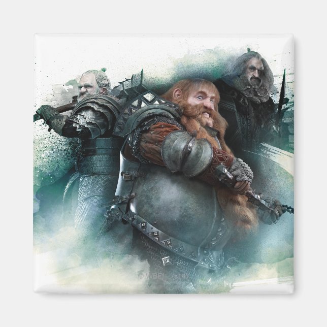 Dori, Bombur, & Oin Graphic Magnet (Front)