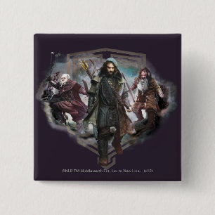 Dori, Kili, and Bifur 2 Inch Square Button
