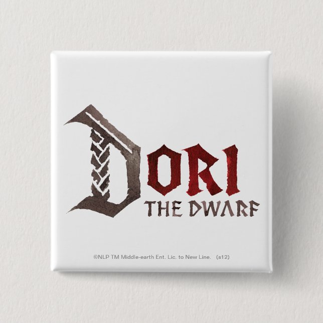 Dori Name 2 Inch Square Button (Front)