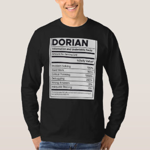 Dorian Nutrition Information Problem Solving Hard T-Shirt